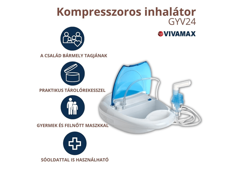 Kompresszoros inhalátor tárolódobozzal