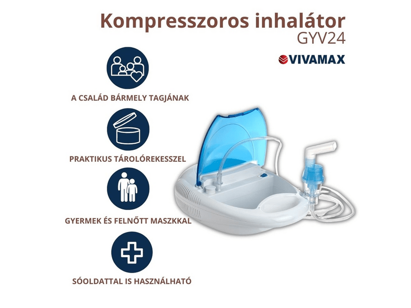 Vivamax GYV24 Kompresorski inhalator s odjeljkom za pohranu