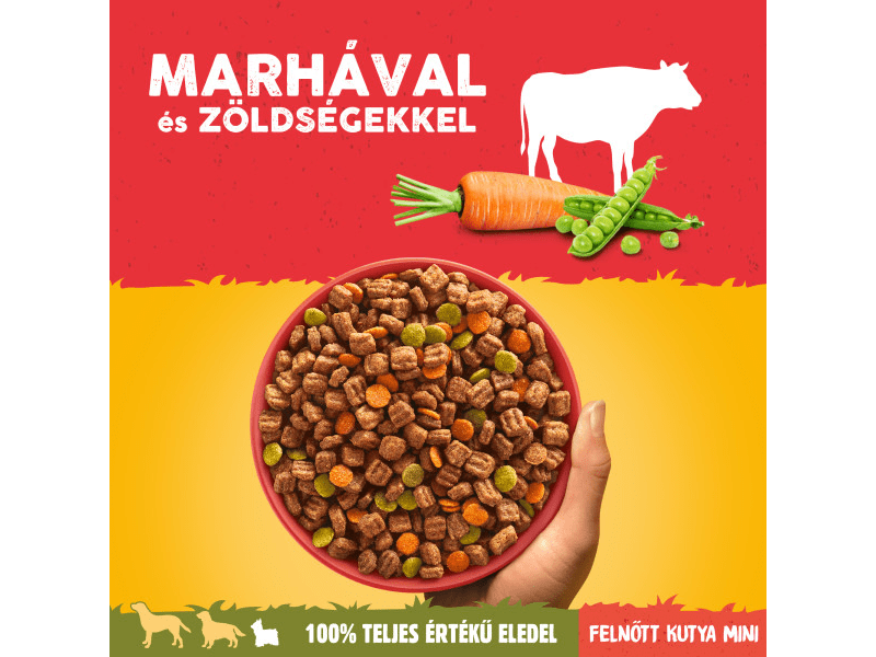 Pedigree száraztáp marhahússal és zöldségekkel kistestű felnőtt kutyák számára, 2 kg (376385)