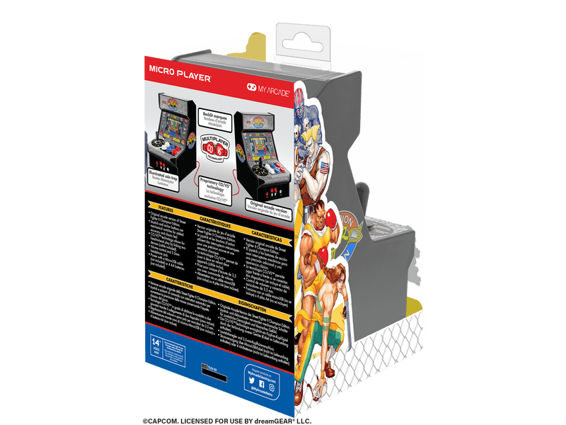 My Arcade DGUNL-3283 Játékkonzol Street Fighter II Champion Edition Micro Player Retro Arcade 7.5