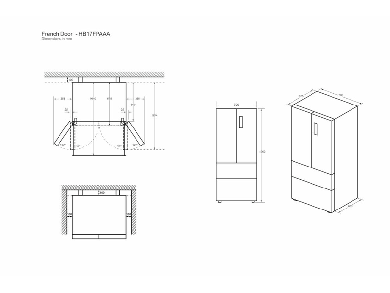 Haier HB17FPAAA Alulfagyasztós hűtőszekrény