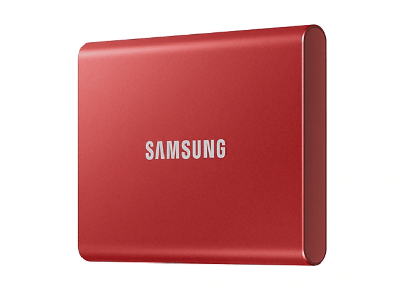 Samsung T7 USB 3.2 1TB Hordozható SSD, Piros (MU-PC1T0R)