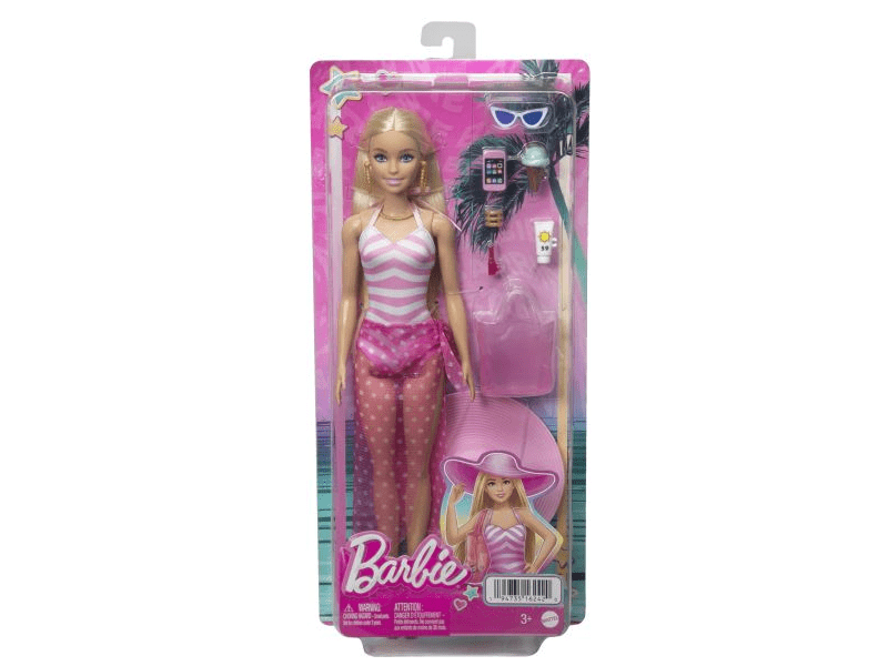 Barbie, a film: Beach Barbie baba (HPL73)