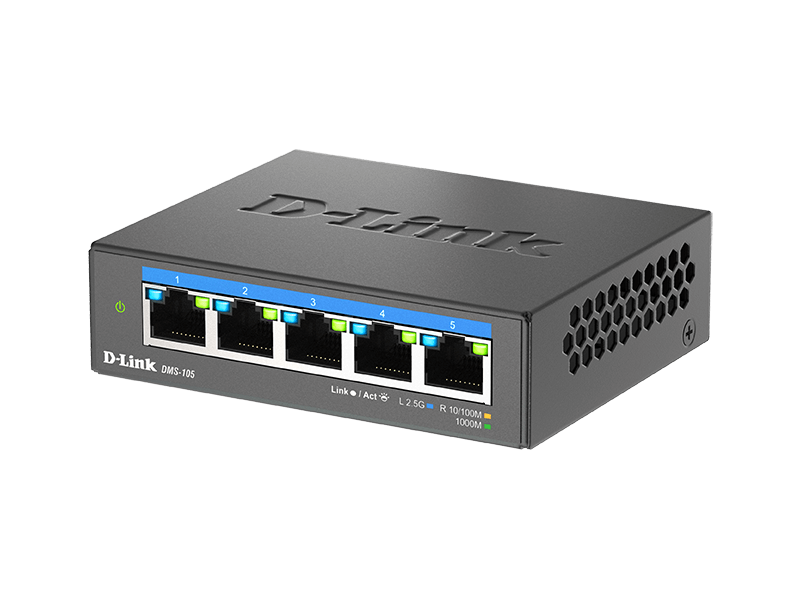 D-Link DMS-105/E 2.5G Multi-Gigabit Switch, 5 port