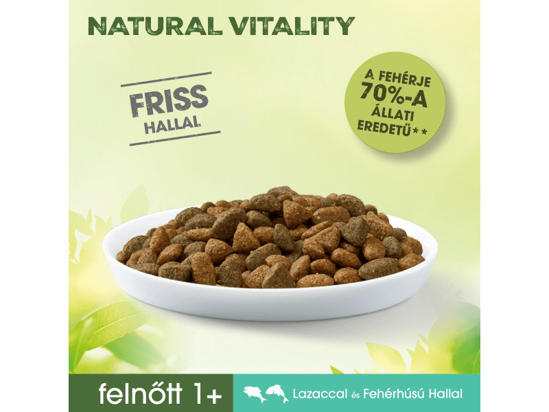 Perfect Fit Natural Vitality felnőtt macskák számára lazacal és fehér húsú hallal, 650 g (420789)
