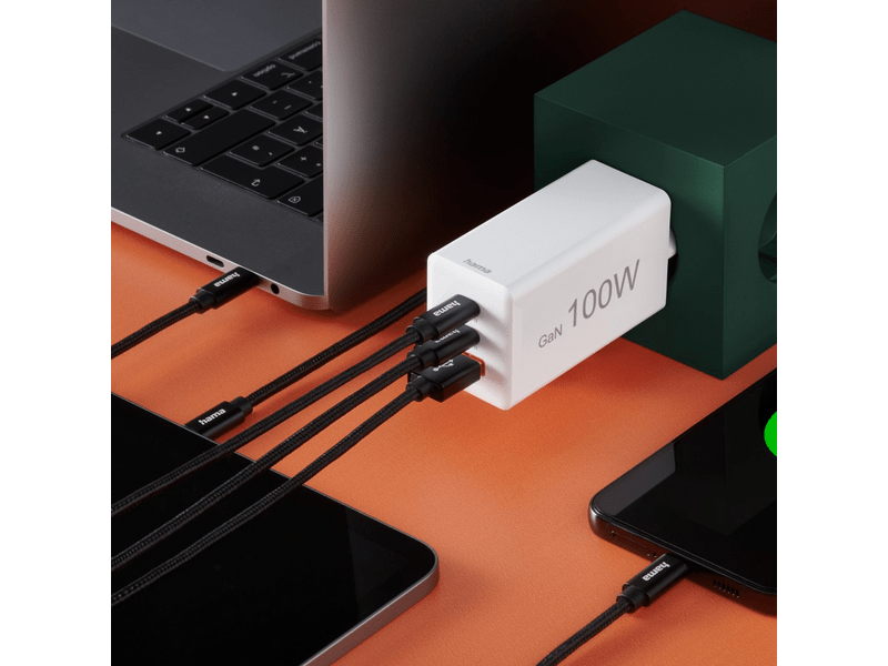 Hama Hálózati töltő, USB + TYPE-C ,100W (201997)
