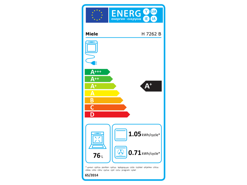 Miele H 7262 B Beépíthető sütő
