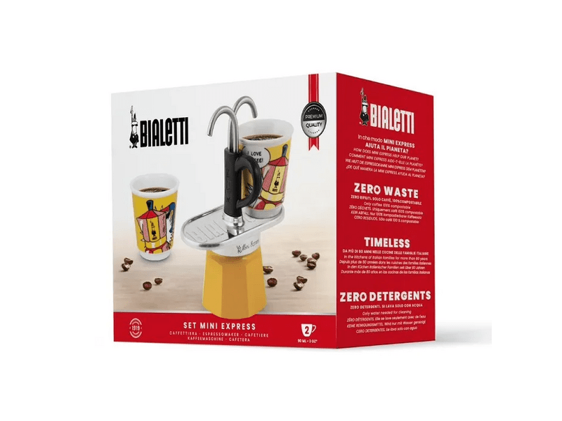 Bialetti Mini Express Lichtenstein kotyogós kávéfőző szett (1405/MR)