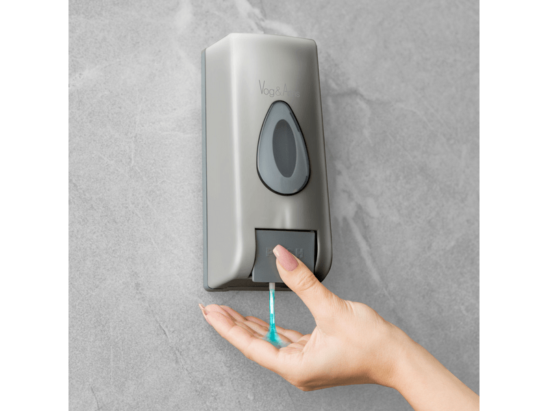 Delight 51119B Dozator sapuna - ručni - 350 ml - zidni - srebrni