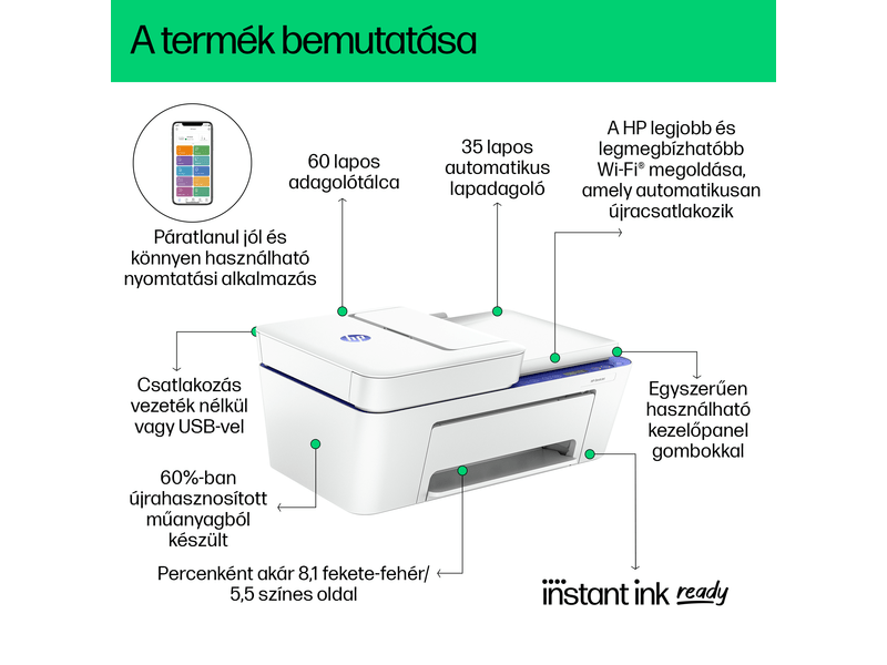 HP DeskJet Plus 4230E AiO ADF nyomtató