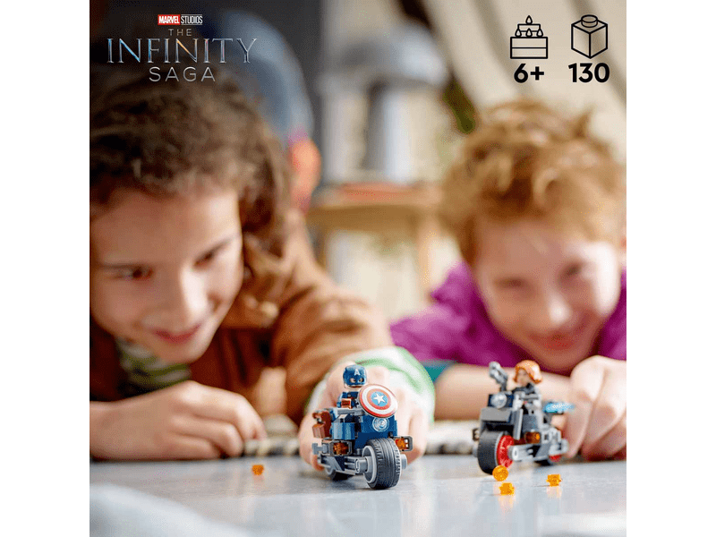 LEGO® Marvel Super Heroes Fekete Özvegy és Amerika Kapitány motorkerékpárok (76260)