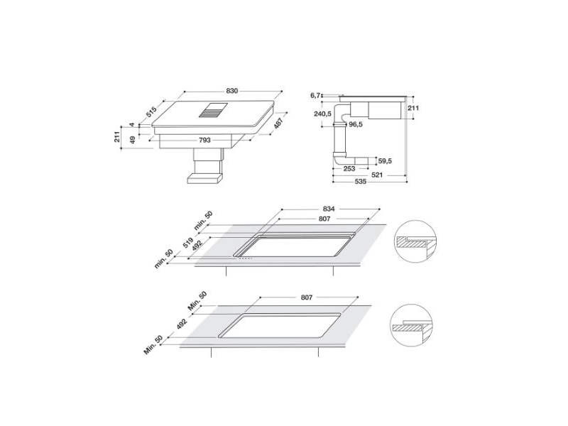 Whirlpool WVH 92 K/1 Indukciós főzőlap beépített elszívóval