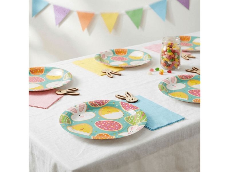 Family 57988 Húsvéti papírtányér, 23 cm, 8 db