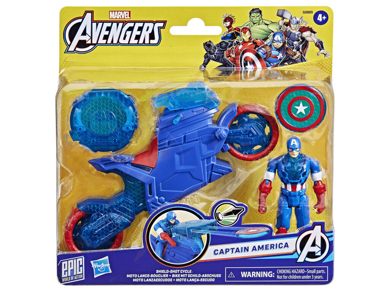 Marvel Avengers: Epic World of Action - Amerika Kapitány figura, 10 cm (G0889)