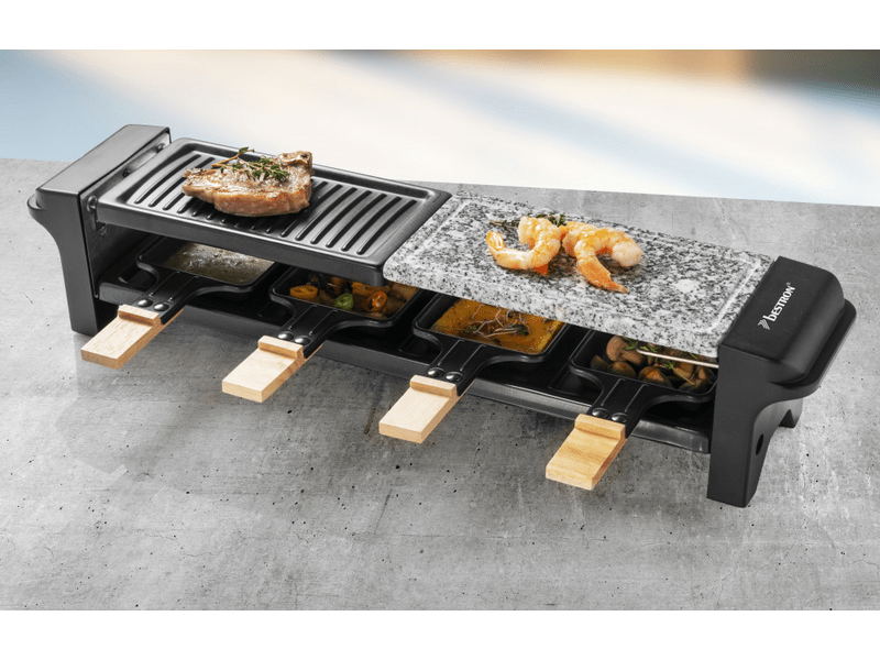Raclette grill, fekete&fa