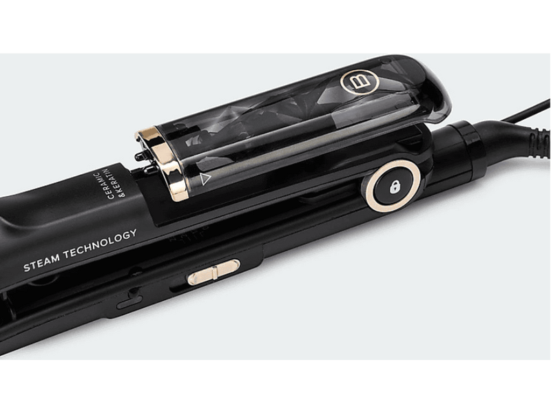 Bellissima 11915 Parna keramička pegla za kosu, crna