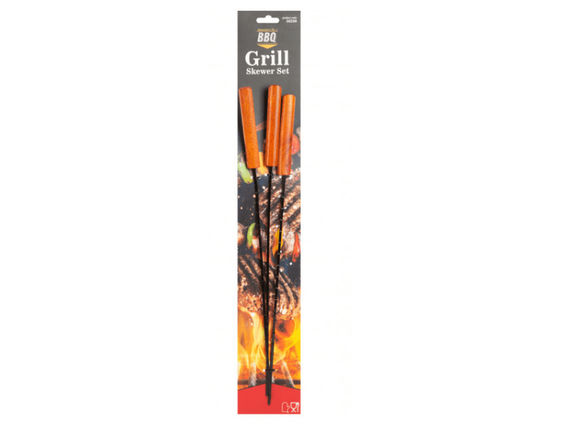 Grill Nyárs Szett - Egyenes - 49,5 Cm - 3 Db / Csomag