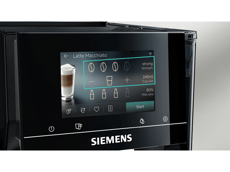 Siemens EQ700 iAroma Automata kávéfőző, fekete (TQ725E03)