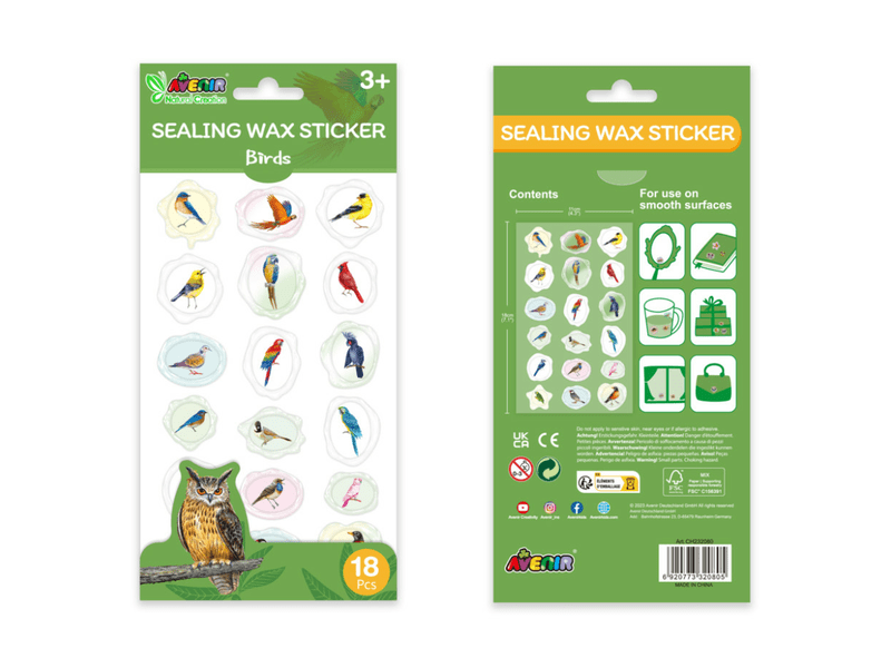 Avenir naljepnice za voštane pečate, ptice (CH232080)