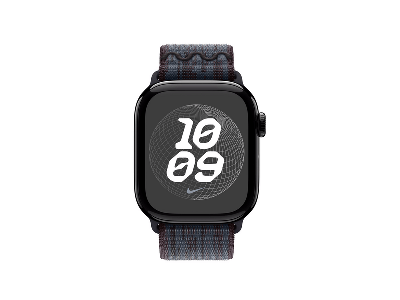 Apple Watch 42 mm-es fekete-kék Nike sportpánt (MYJA3ZM/A)