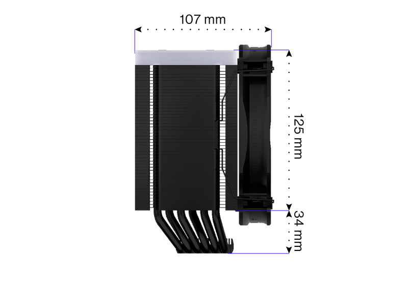 Endorfy Fortis 5 Black ARGB Processzorhűtő, 140mm (EY3A014)