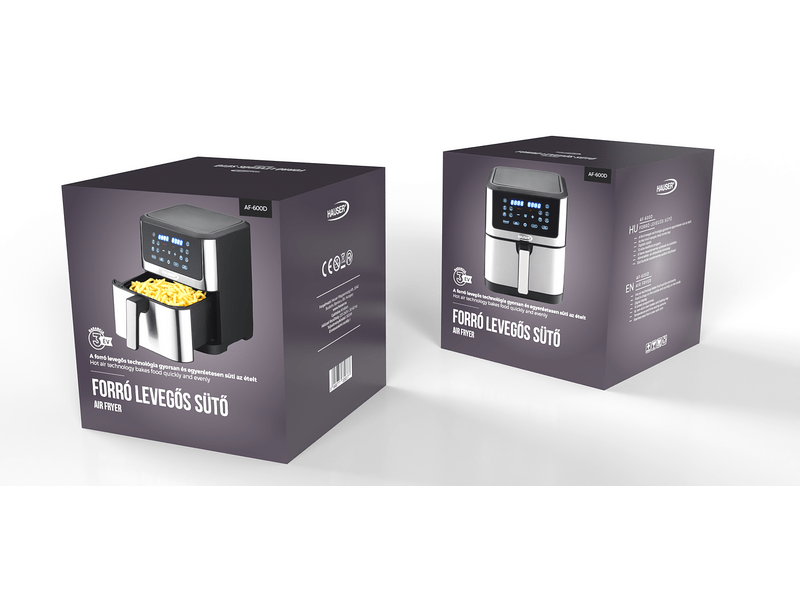 Hauser AF-600D Forrólevegős sütő 6L, inox