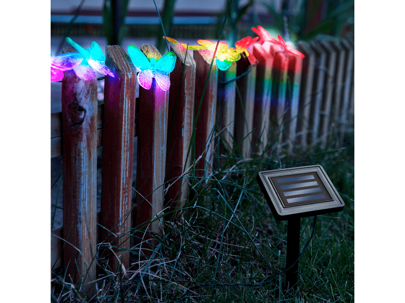 Garden of Eden LED szolár fényfüzér - pillangó