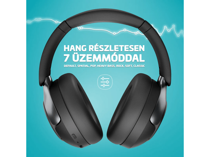 LAMAX HighComfort2 ANC Fejhallgató, fekete (LXOHMHIGC2ABA)