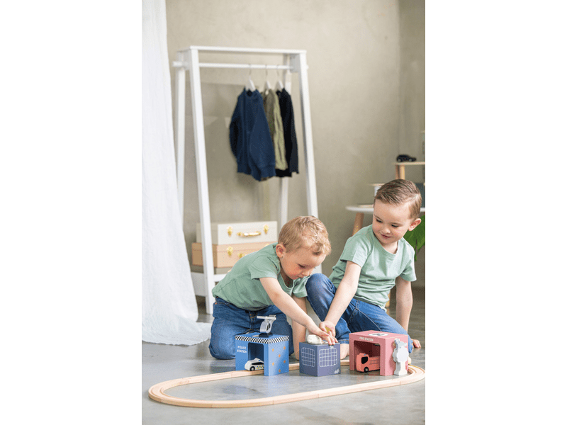 Rendőrségi hajsza, fa vonatpálya szett (W7233)