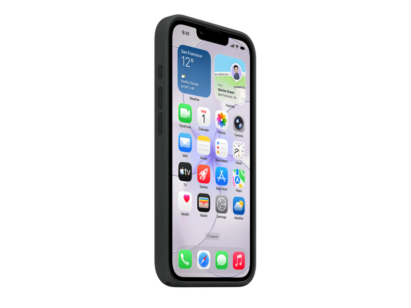 Apple iPhone 17e MagSafe-rögzítésű szilikontok, fekete