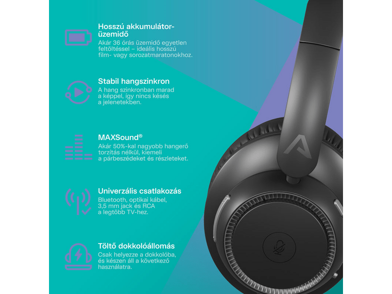 LAMAX Cinetune1 TV Bluetooth fejhallgató