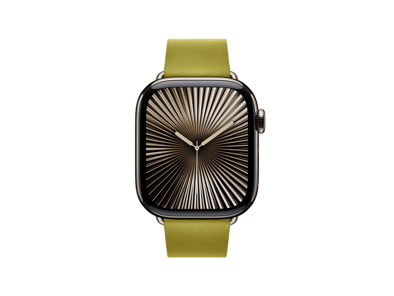 Apple Watch 42 mm-es zöldessárga szíj modern csattal, M (MXW73ZM/A)