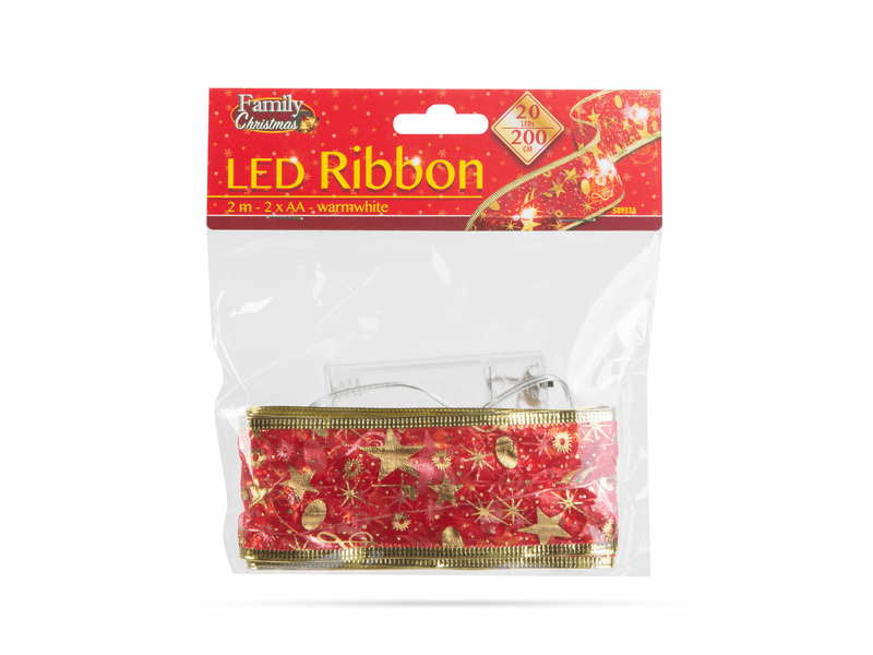 Karácsonyi LED-es szalag, meleg fehér - 2m x 5cm (58933A)