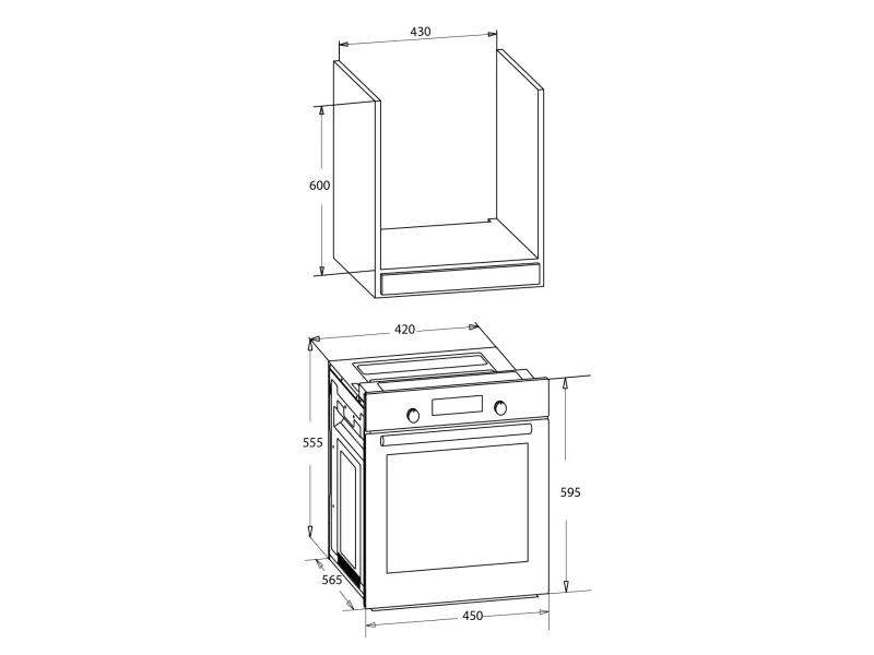 MPM MPM-45-BO-22 Beépíthető elektromos sütő