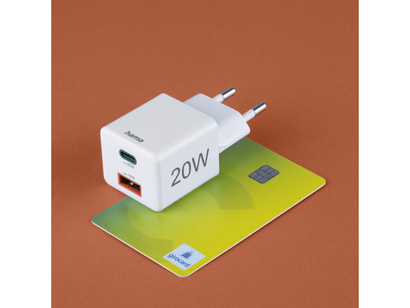 Hama USB+Type-C Hálózati töltő, 20W (201991)
