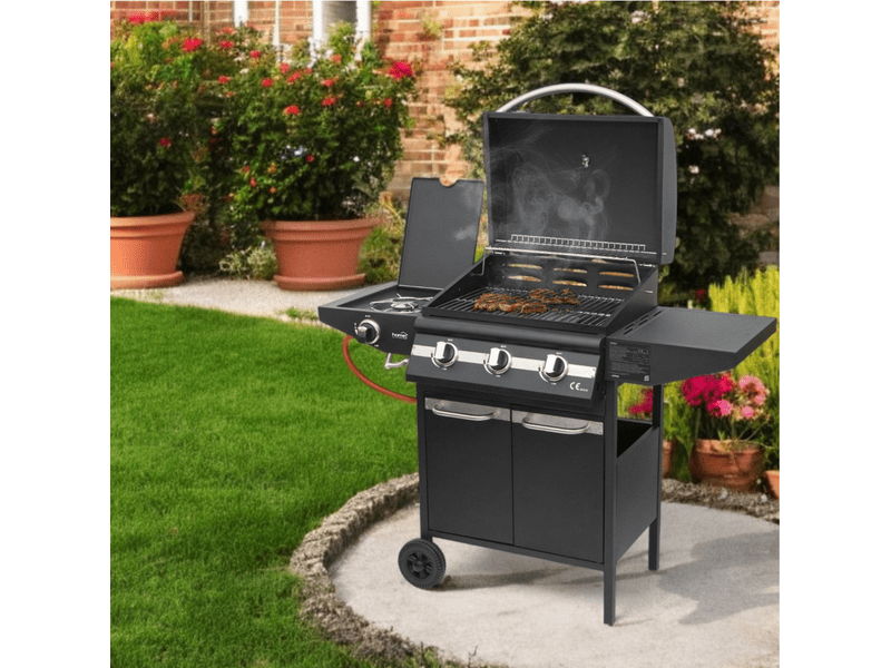 Home GRG01 gázgrill, 3 főégővel, 1 oldalégővel