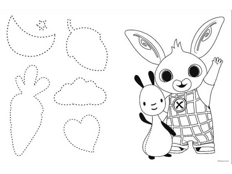 Trefl 3 az 1-ben kétoldalas óriás puzzle színezővel, Bing (42005)