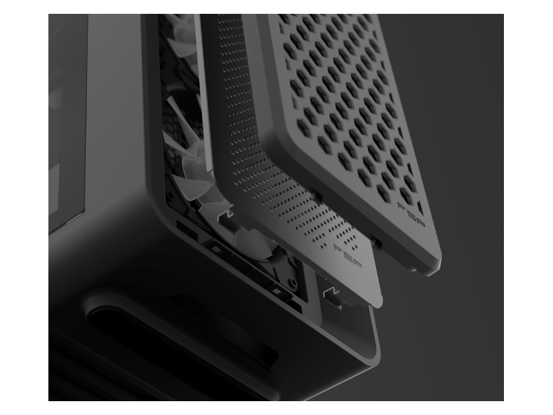 FSP Ultra CUT593P Számítógépház, fekete