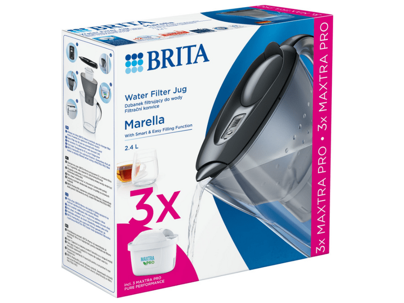Brita Marella početni paket od 2,4 l + 3 Maxtra PRO filtera, siva (BR1052796)