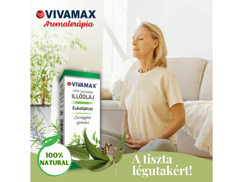 Vivamax Eukaliptusz 100%-os tisztaságú illóolaj, 10 ml (GYVI5)