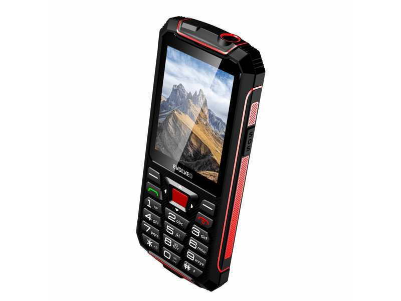 Evolveo StrongPhone W4 Mobiltelefon, fekete/piros