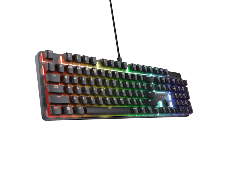 Trust GXT 871 Zora Mechanikus gaming billentyűzet, fekete (25683)