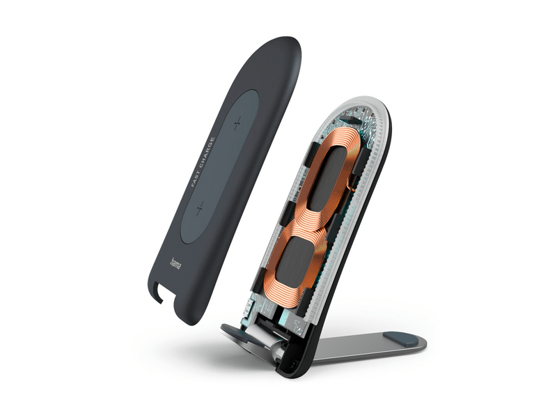 Hama 201689 bežični brzi punjač za mobitel, QI-FC15S, 15W