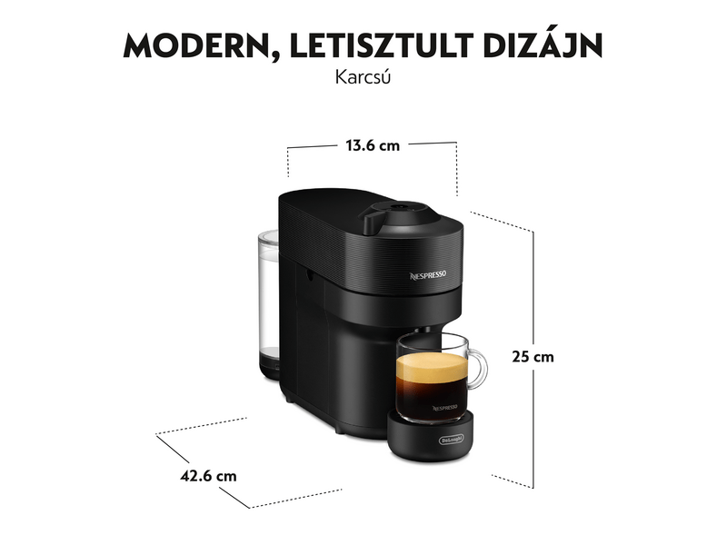 DeLonghi ENV90.B Vertuo Pop Nespresso kapszulás kávéfőző, borsfekete