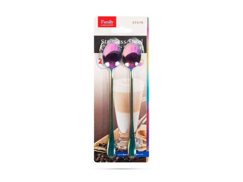 Family 57579 Rozsdamentes acél kávéskanál, 2 db
