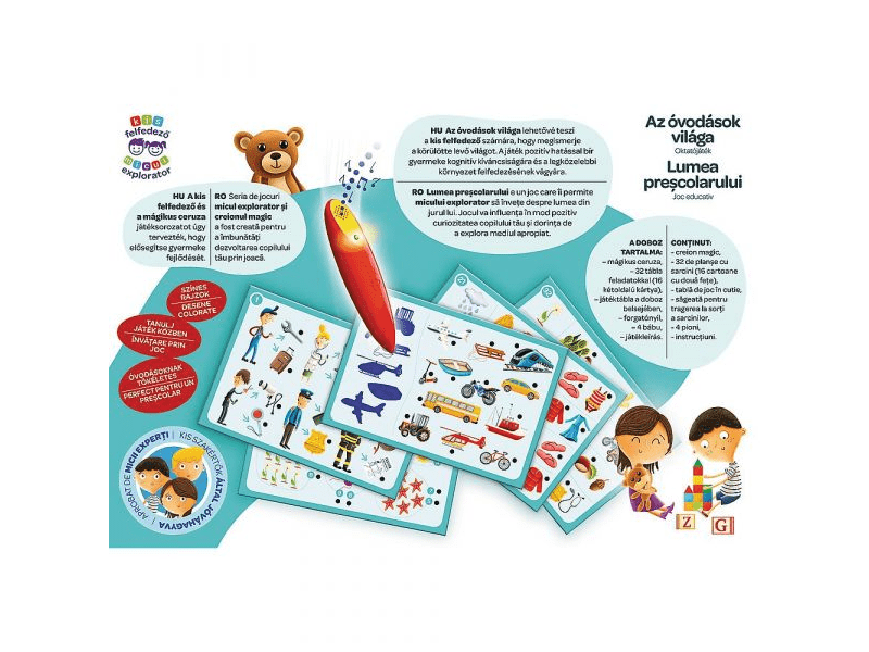 Kis felfedező: Óvodások világa oktatójáték, mágikus ceruzával (2100)