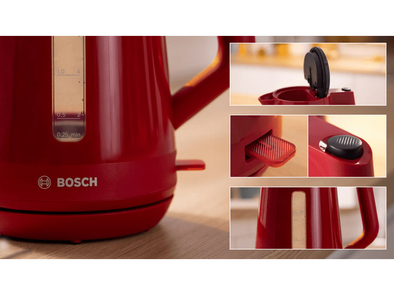 Bosch MyMoment 1.7L vízforraló, piros