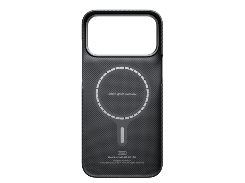 Pitaka Classic Edge iPhone 18 Pro Max tok, fekete-szürke (KI1801PM)