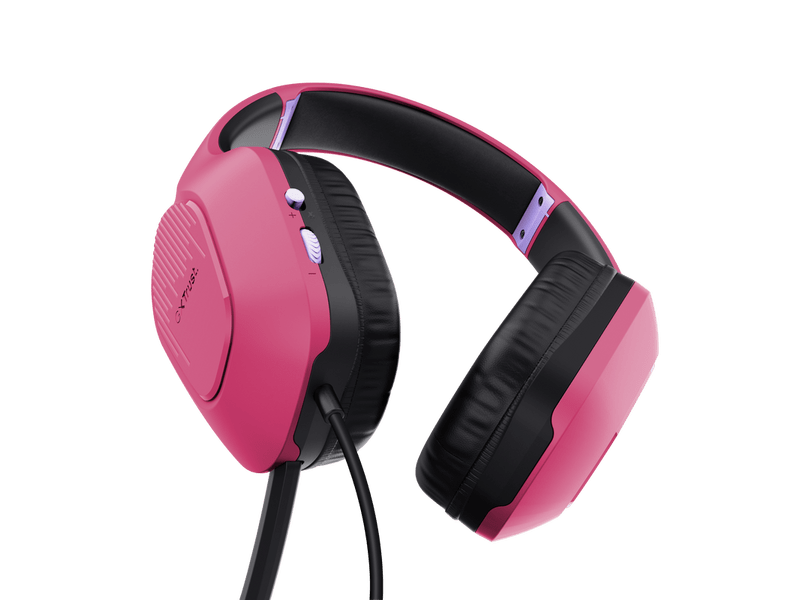 Trust 24992 GXT415P Zirox Gaming Headset, Rózsaszín