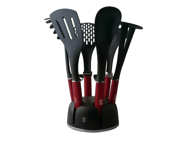 Berlinger BH6241 7 részes konyhai eszközkészlet állvánnyal, Burgundi